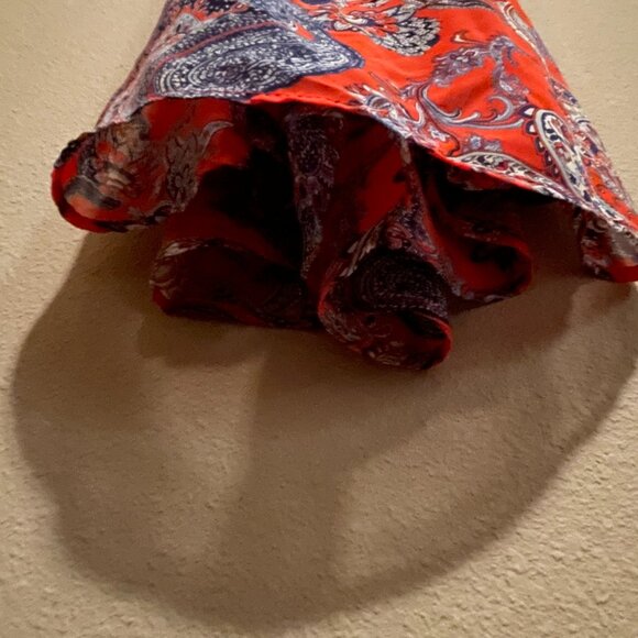 New! New York and Company XXS paisley red white and blue dress. - Picture 3 of 11